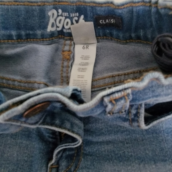 OshKosh jeans, big boys size 6R, light stone washed blue, adj waist - Picture 2 of 3